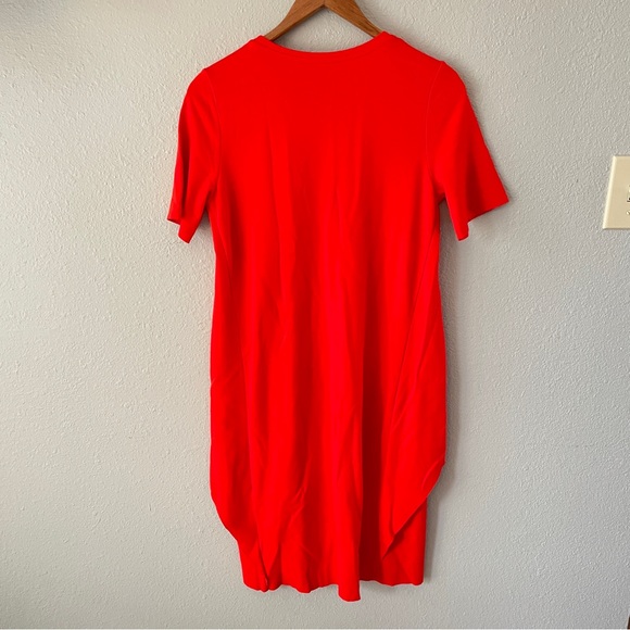 COS Circle Cut Asymmetrical Layered Red Dress XS - Picture 6 of 10